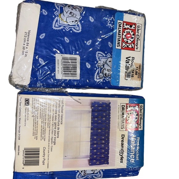 2 Vintage Walt Disney 101 Dalmatian Dogs Rod Pocket Valance Dream Styles‎ - Picture 3 of 5